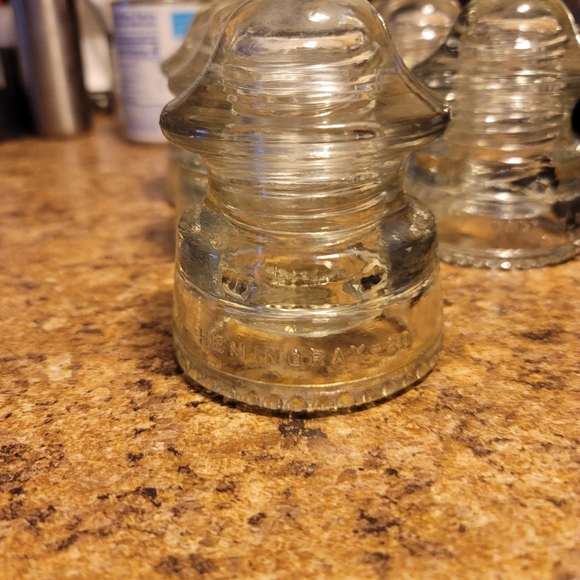 Vintage glass telephone pole insulators - Picture 3 of 4